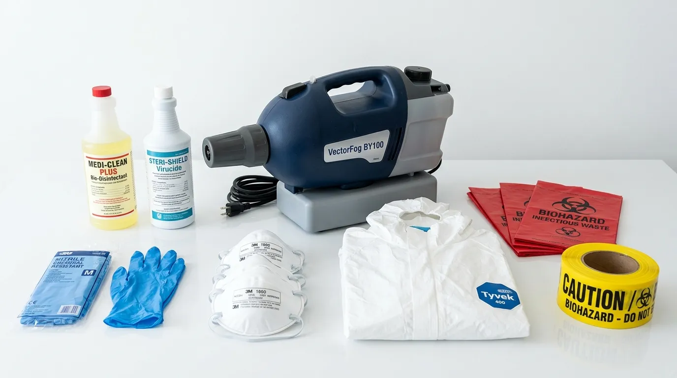 Professional biohazard remediation crew working in Greenbriar